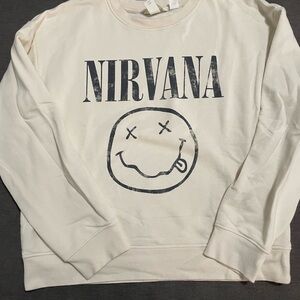 H&M Cream Nirvana Sweatshirt